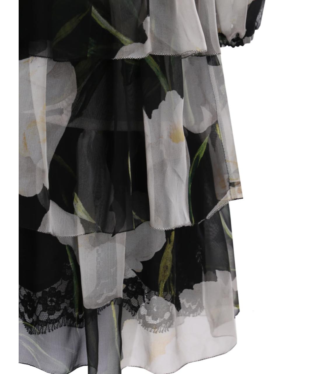 DOLCE&GABBANA Мульти шелковое повседневное платье, фото 3