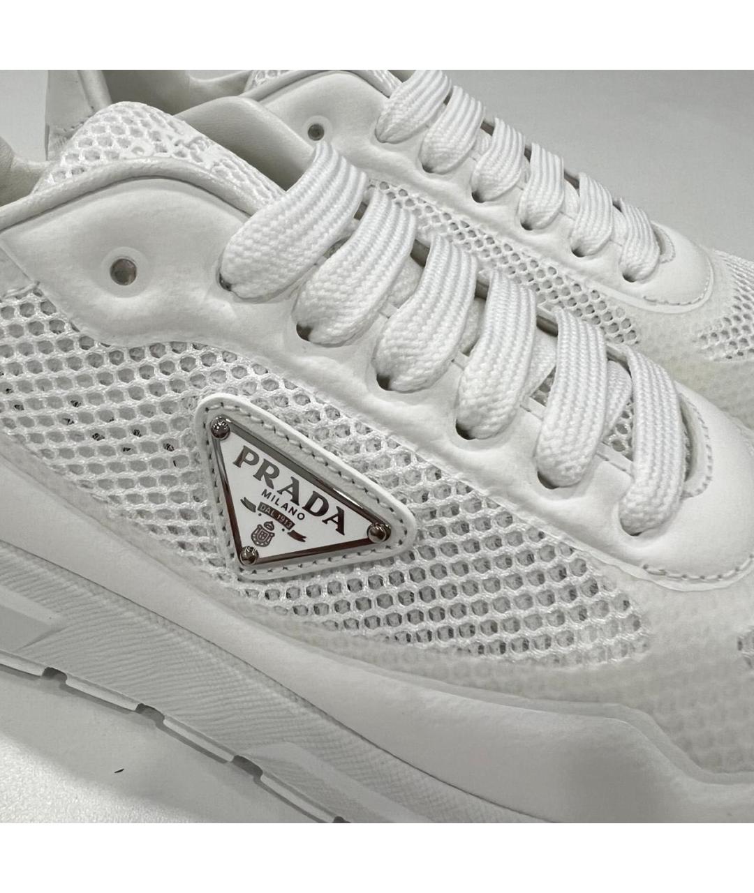 PRADA Белые кроссовки, фото 5