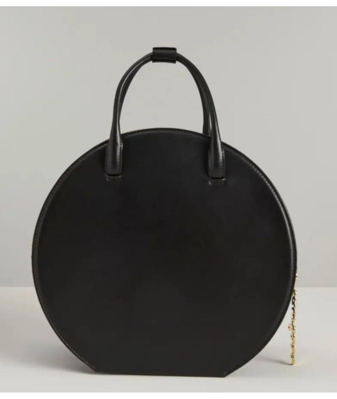 MAX MARA Черная кожаная сумка с короткими ручками, фото 3