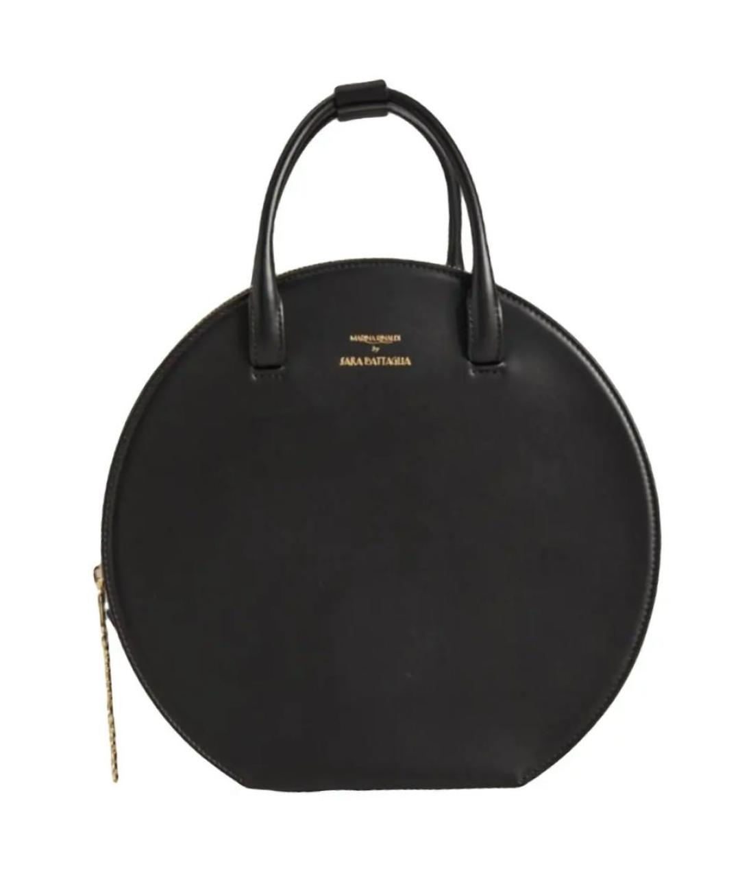 MAX MARA Черная кожаная сумка с короткими ручками, фото 8