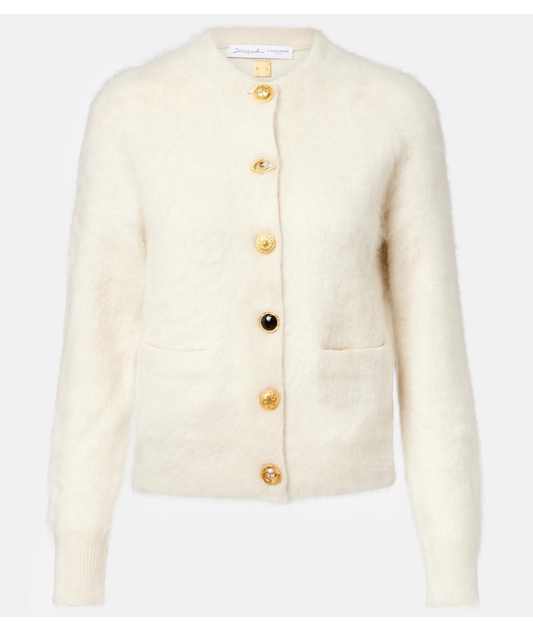 SCHIAPARELLI Белый кашемировый кардиган, фото 4