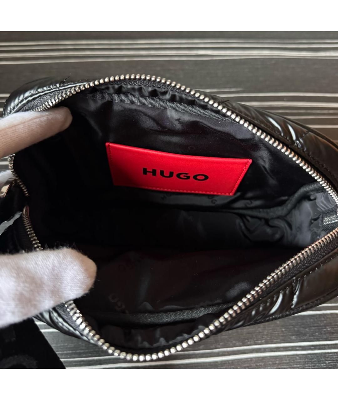 HUGO Черная сумка через плечо, фото 4