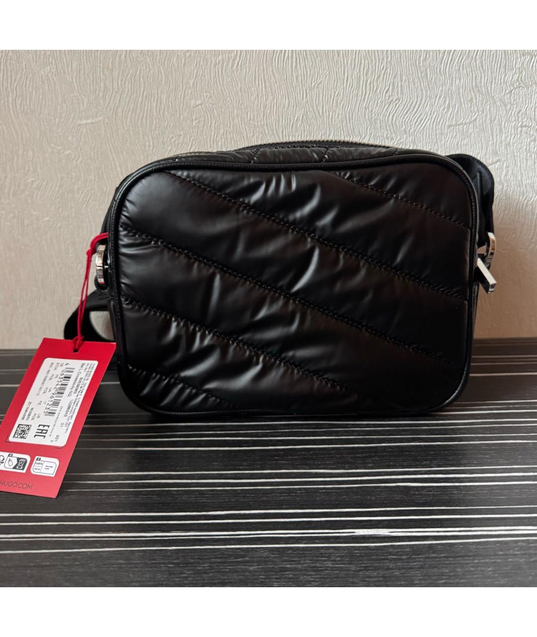 HUGO Черная сумка через плечо, фото 3