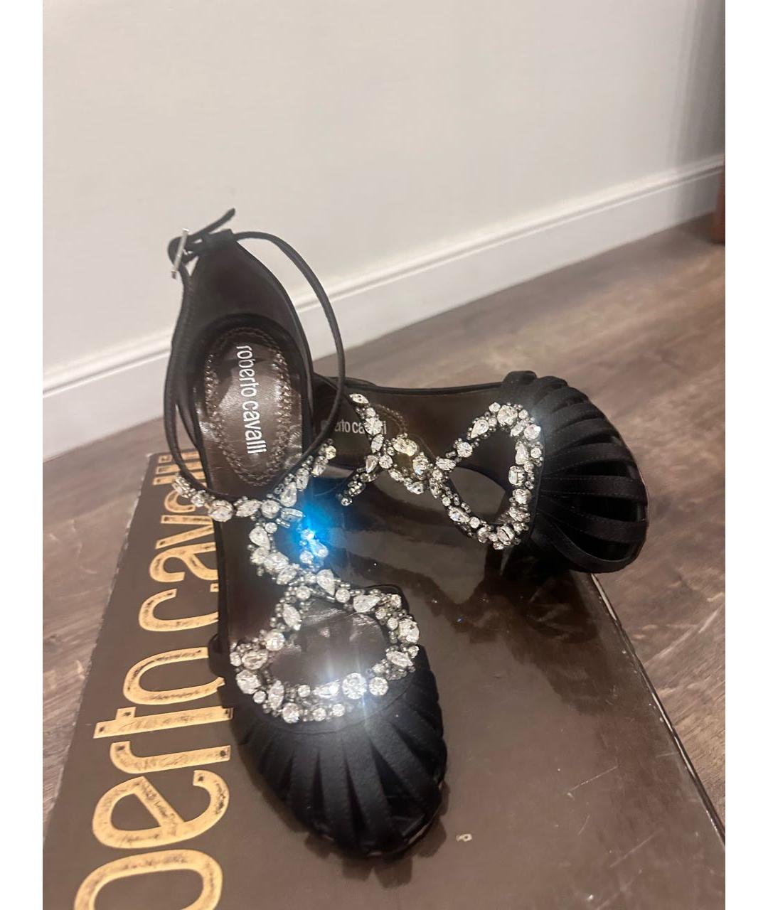 ROBERTO CAVALLI Черные босоножки, фото 5