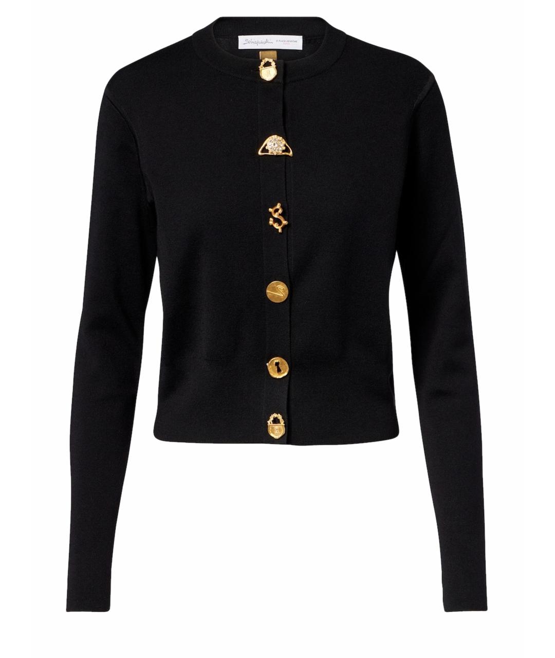 SCHIAPARELLI Черный кашемировый кардиган, фото 1