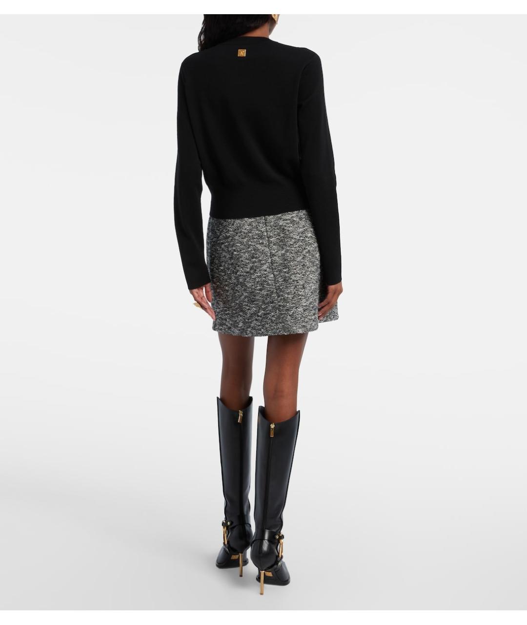 SCHIAPARELLI Черный кашемировый кардиган, фото 3