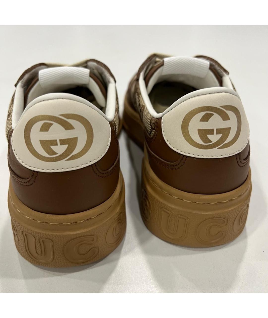 GUCCI Коричневые кеды, фото 4