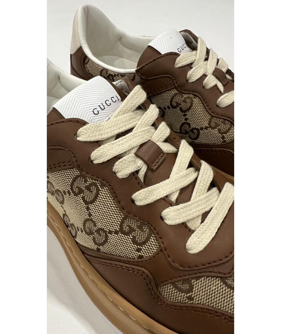 GUCCI Коричневые кеды, фото 5