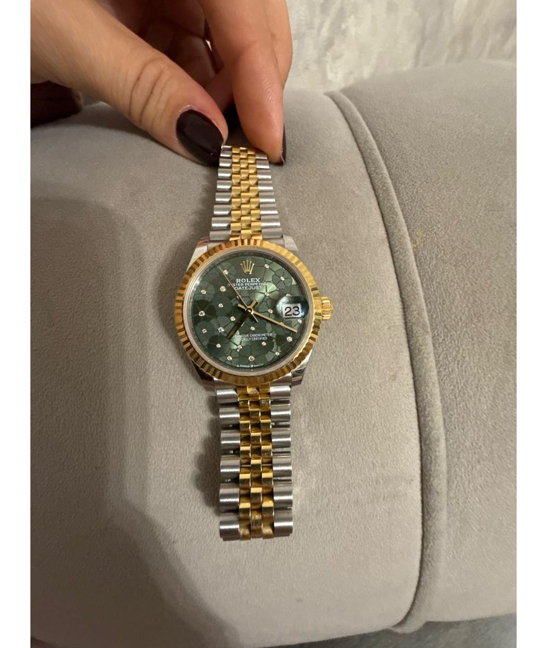 ROLEX Серебряные часы из желтого золота, фото 6