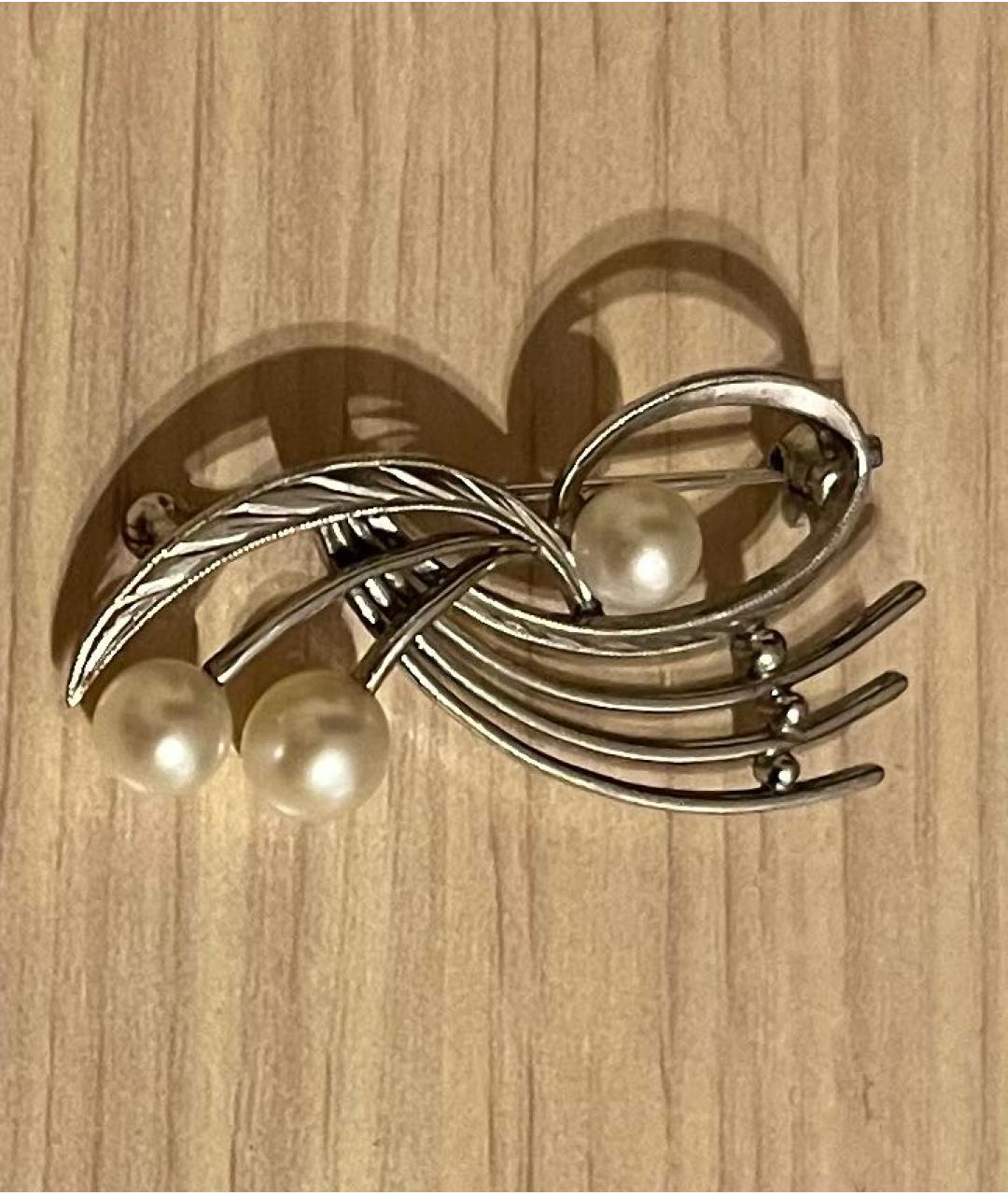 Mikimoto Серебряная серебряная брошь, фото 3