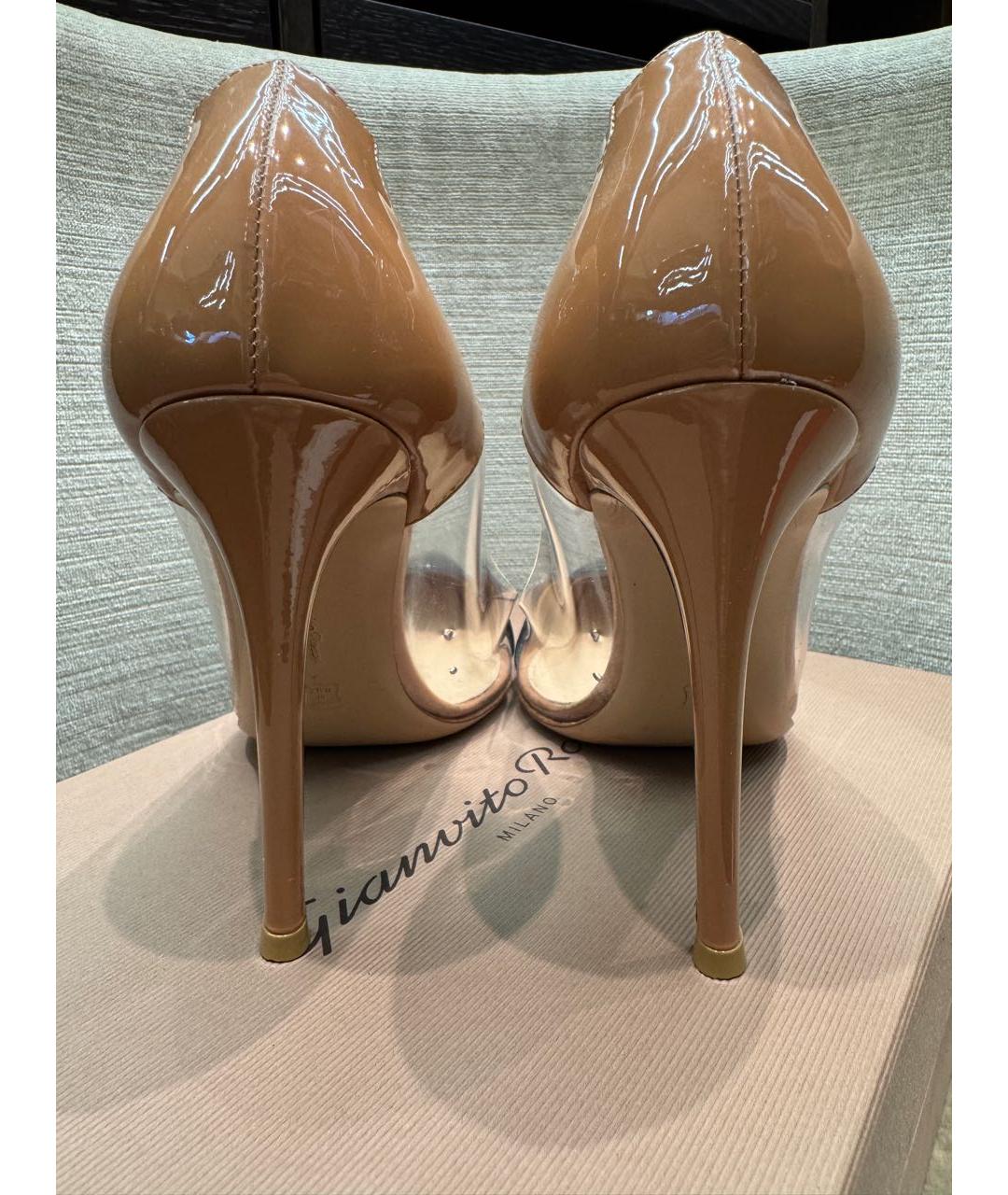 GIANVITO ROSSI Бежевые кожаные туфли, фото 4