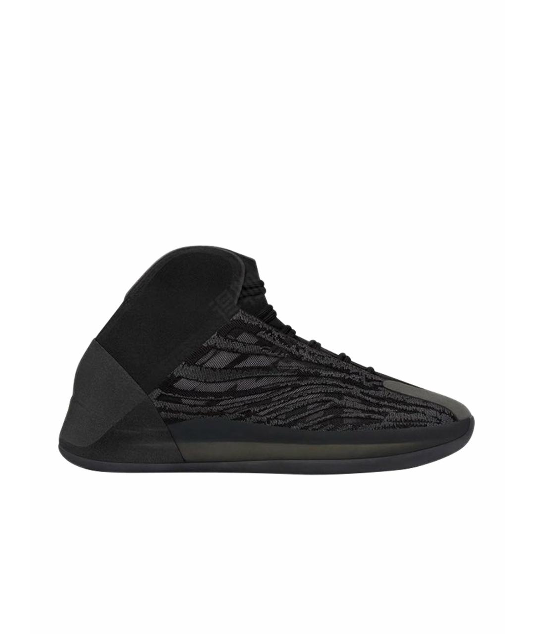 ADIDAS YEEZY Черные текстильные высокие кроссовки / кеды, фото 1