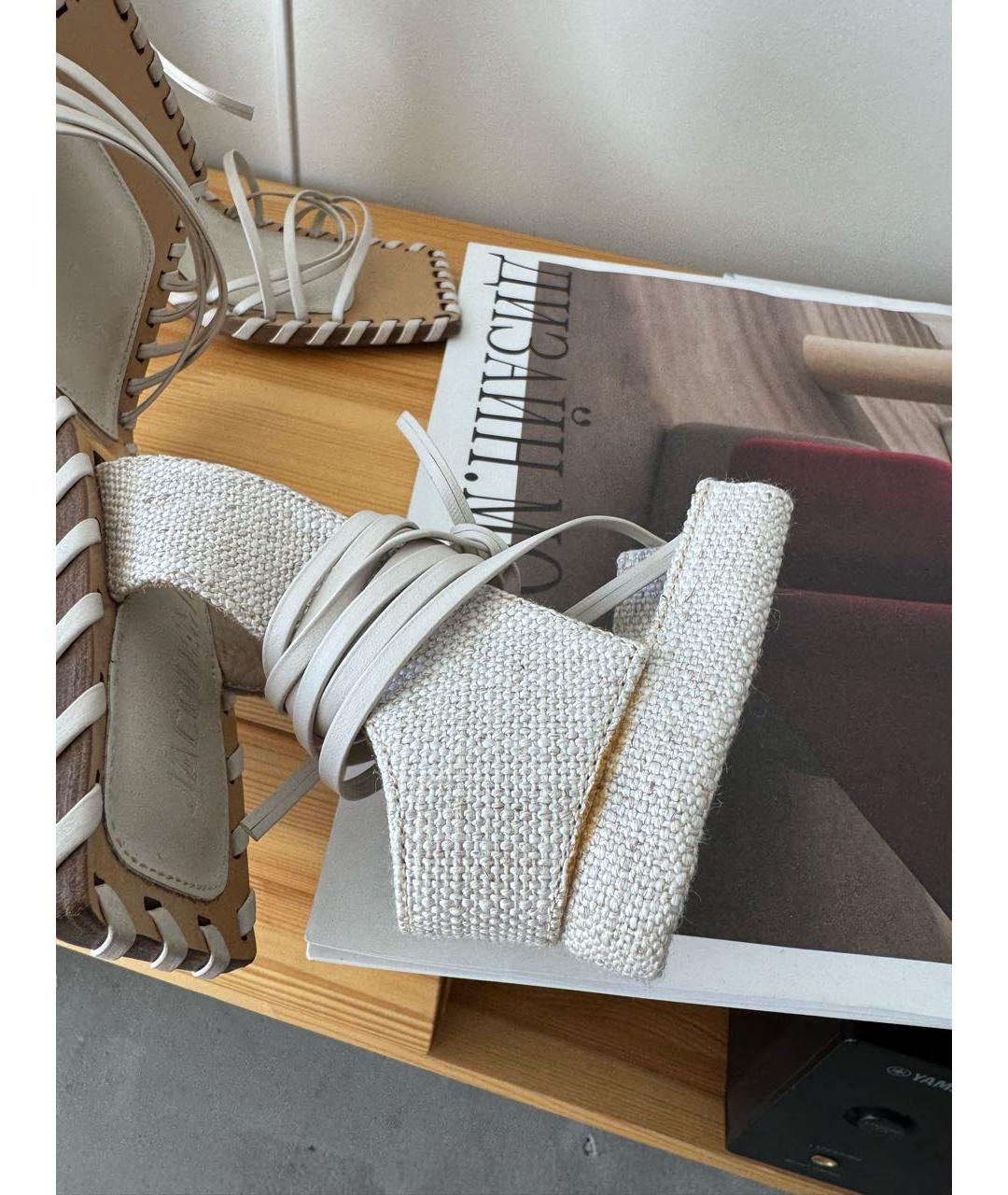 JACQUEMUS Бежевые босоножки, фото 4