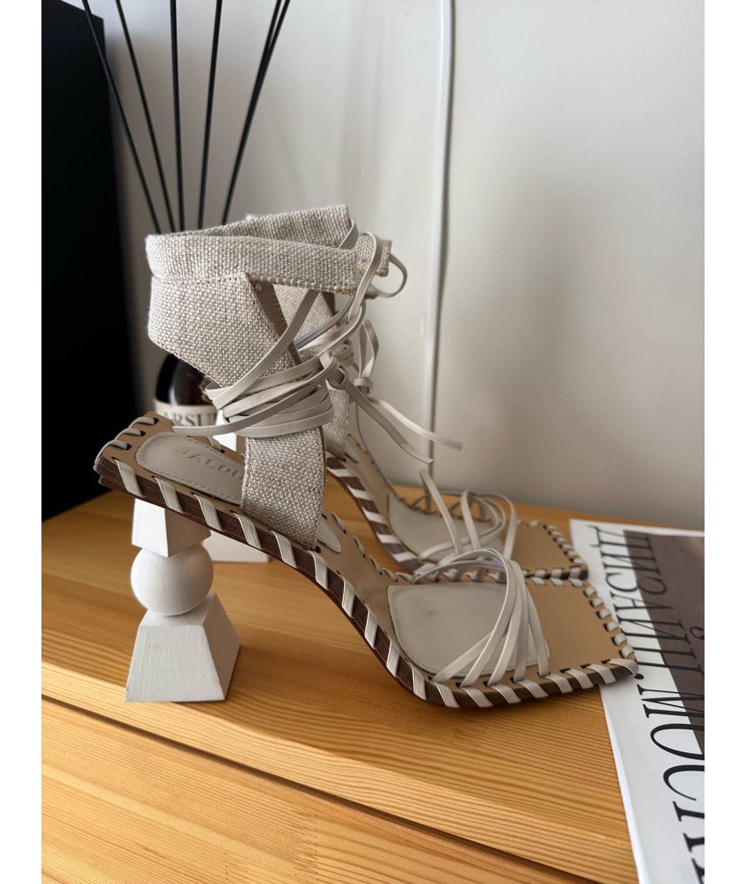 JACQUEMUS Бежевые босоножки, фото 3