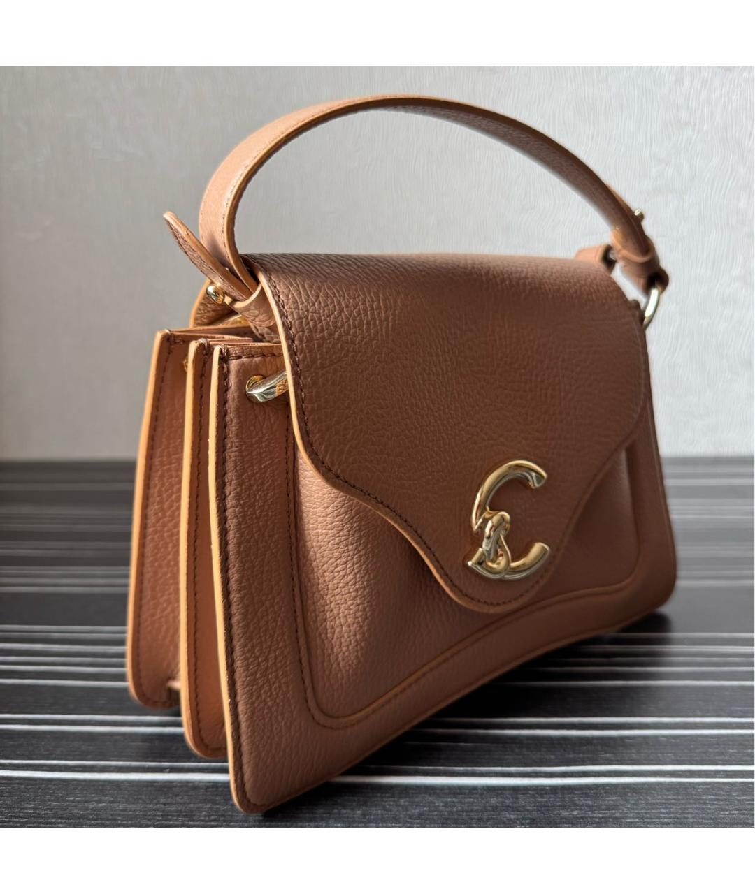 COCCINELLE Коричневая кожаная сумка через плечо, фото 2