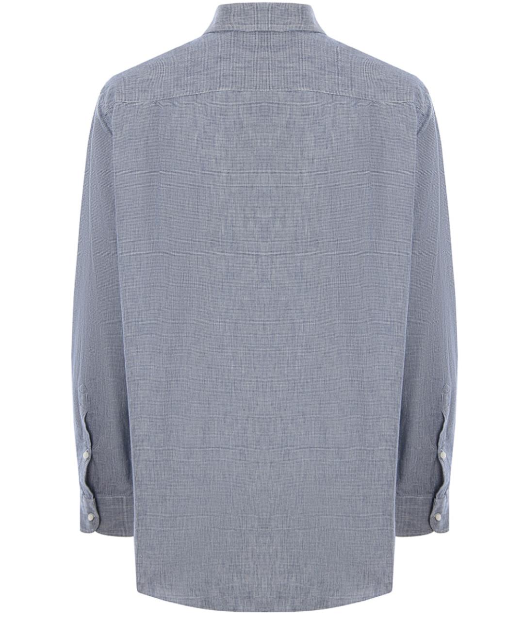 LORO PIANA Синяя хлопковая кэжуал рубашка, фото 2