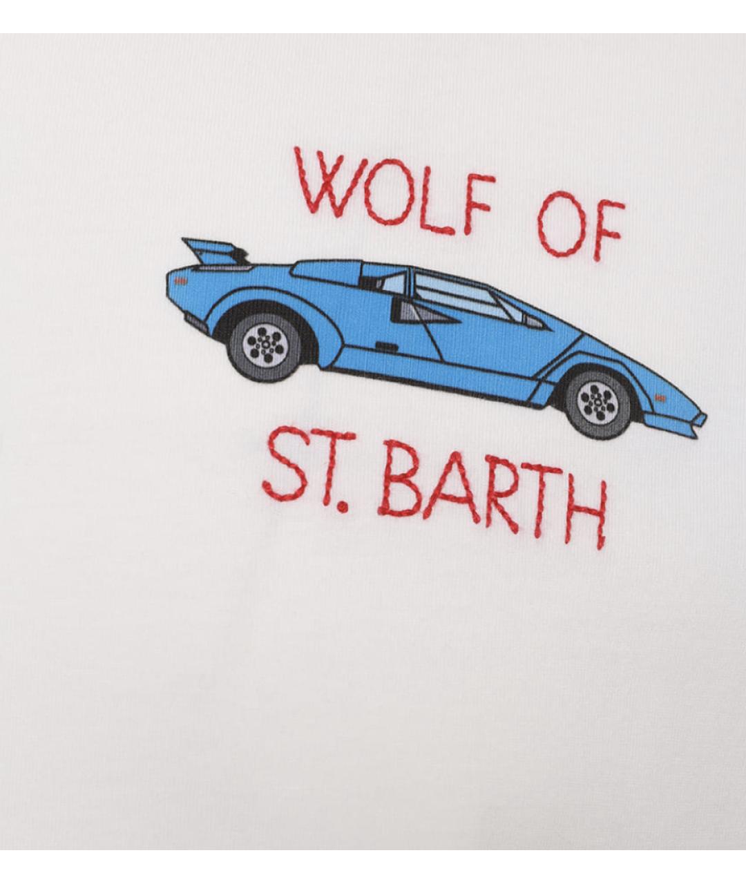 MC2 SAINT BARTH Белая хлопковая футболка, фото 3