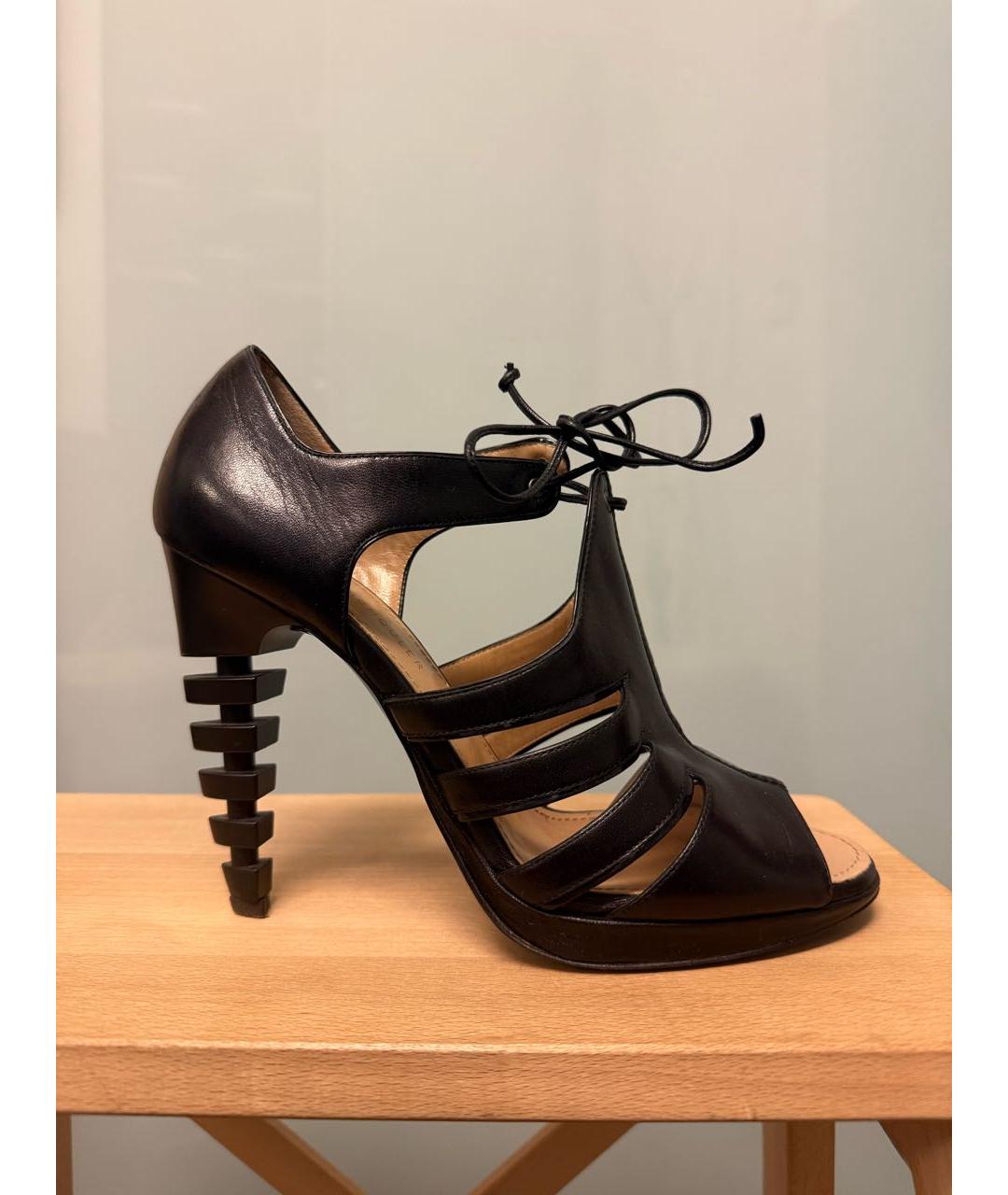 PROENZA SCHOULER Черные кожаные босоножки, фото 9