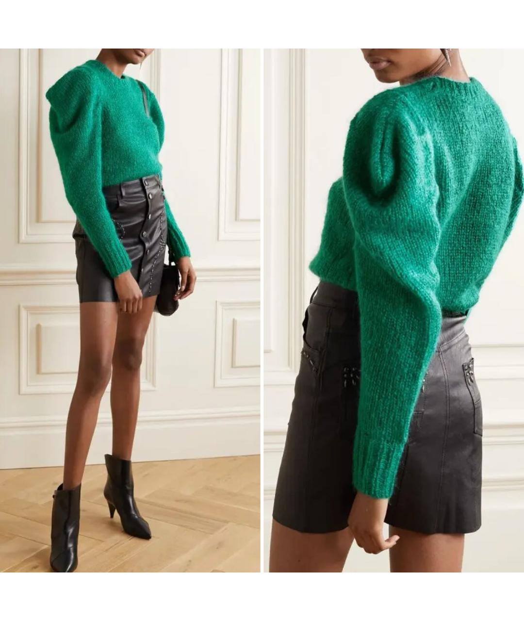 ISABEL MARANT Зеленый шерстяной джемпер / свитер, фото 2