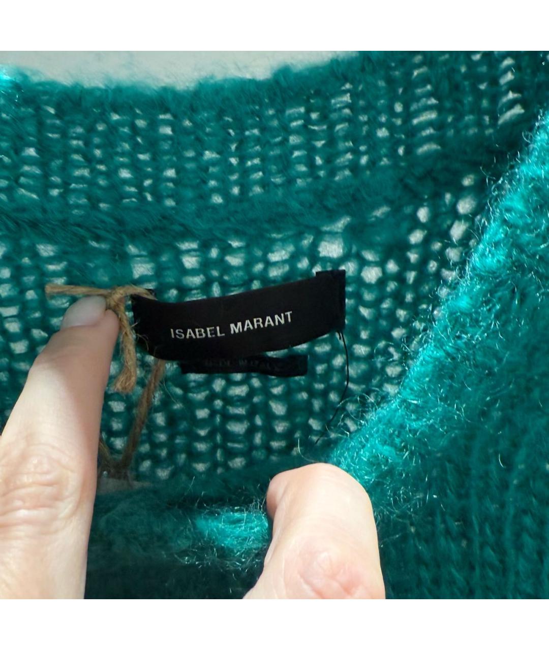 ISABEL MARANT Зеленый шерстяной джемпер / свитер, фото 4