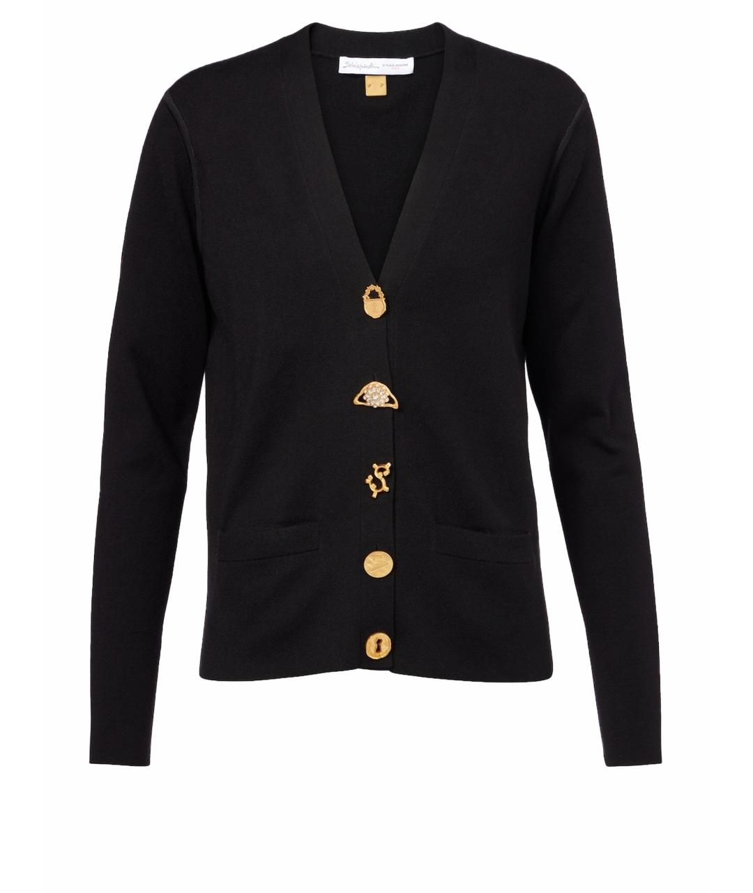 SCHIAPARELLI Черный шерстяной кардиган, фото 1
