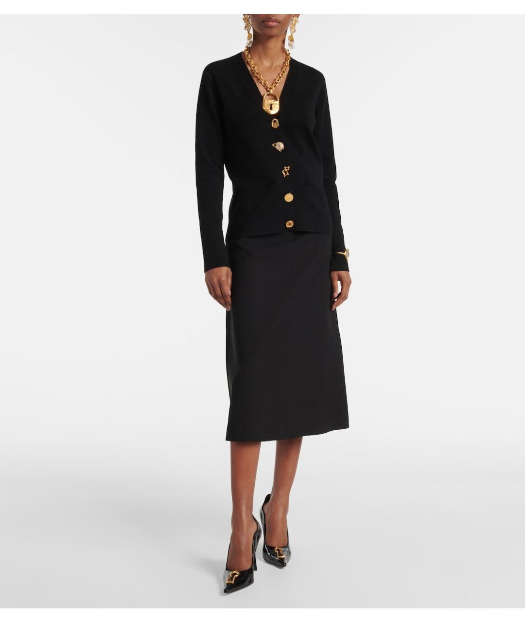 SCHIAPARELLI Черный шерстяной кардиган, фото 2