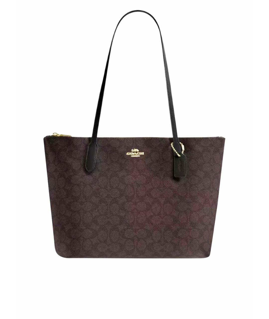 COACH Коричневая сумка тоут, фото 1