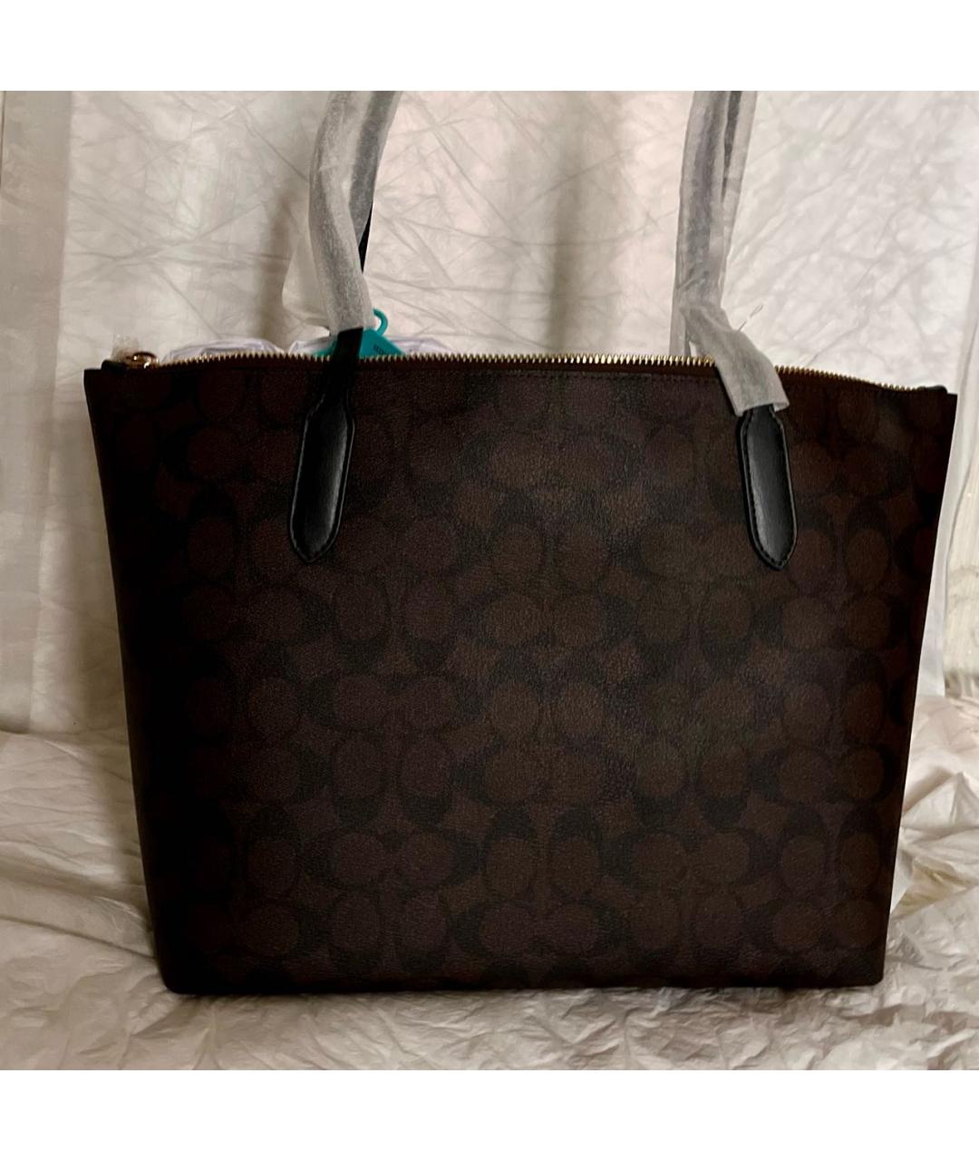 COACH Коричневая сумка тоут, фото 3