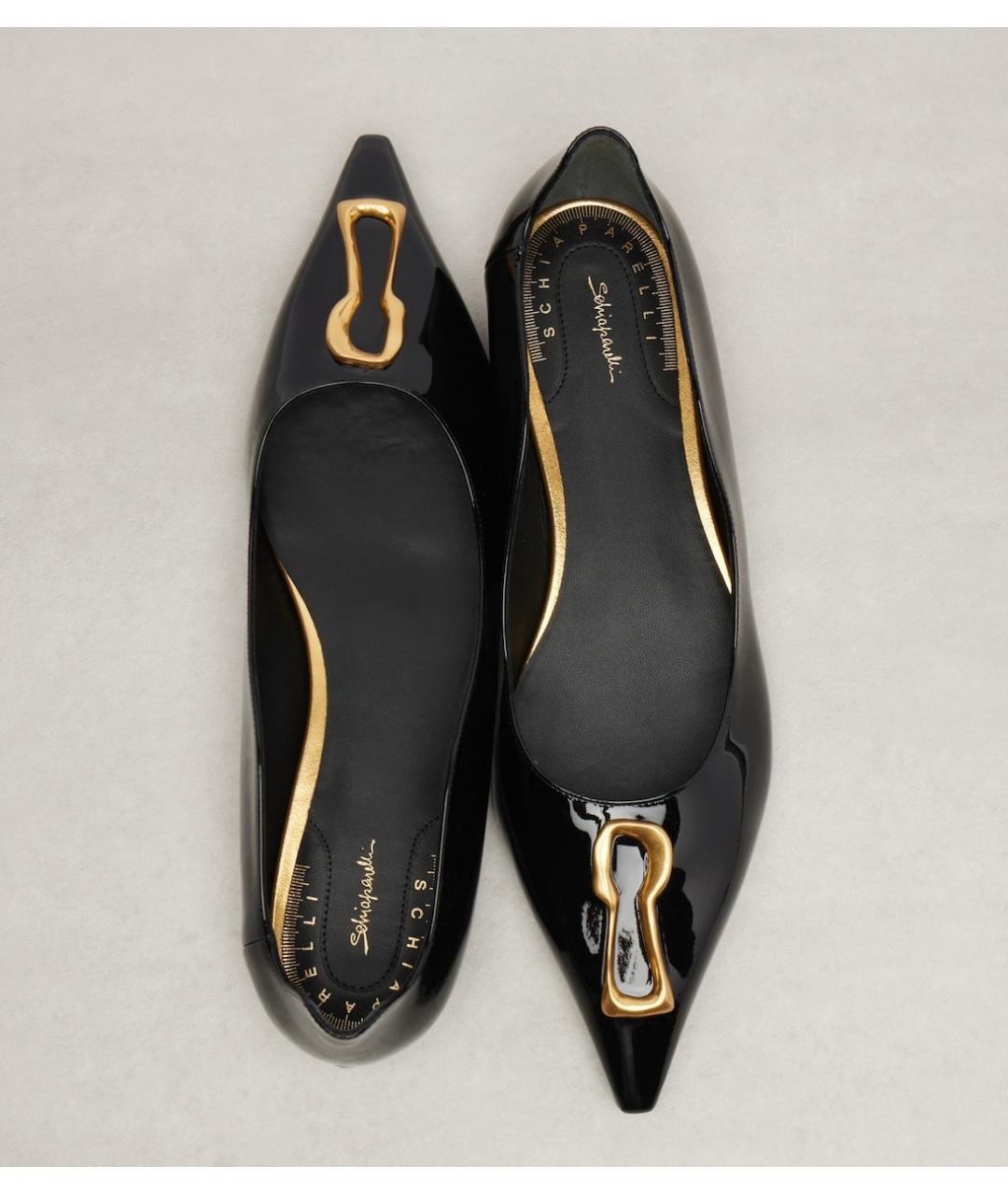 SCHIAPARELLI Черные балетки из лакированной кожи, фото 4