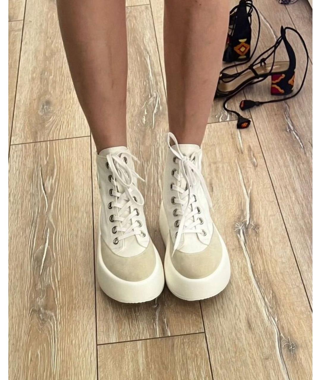 MM6 MAISON MARGIELA Белые замшевые кеды, фото 6
