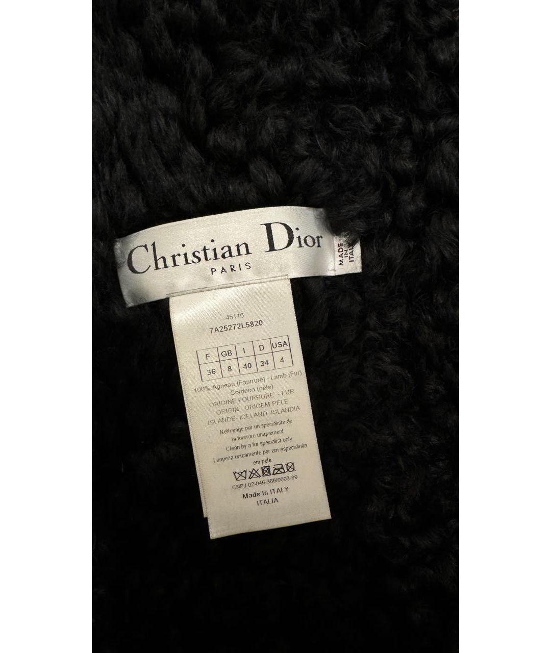 CHRISTIAN DIOR Черная меховая дубленка, фото 4