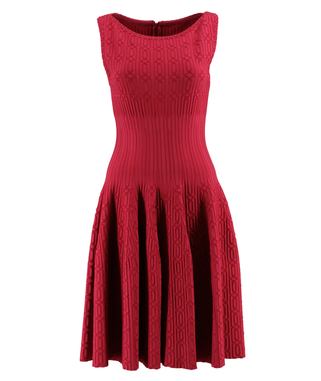 ALAIA Бордовое вискозное повседневное платье, фото 1