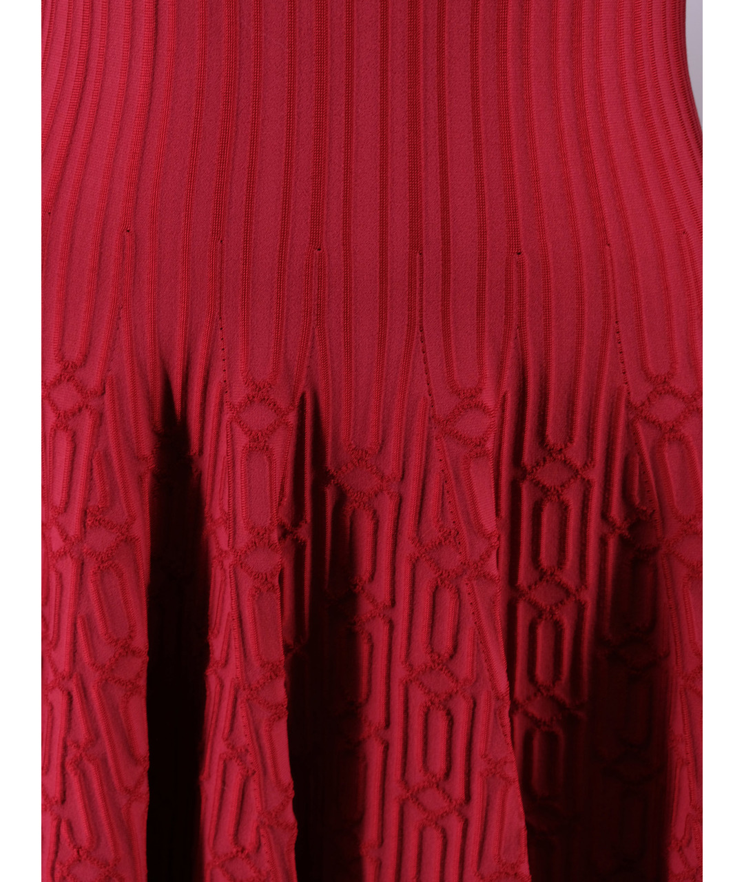 ALAIA Бордовое вискозное повседневное платье, фото 4