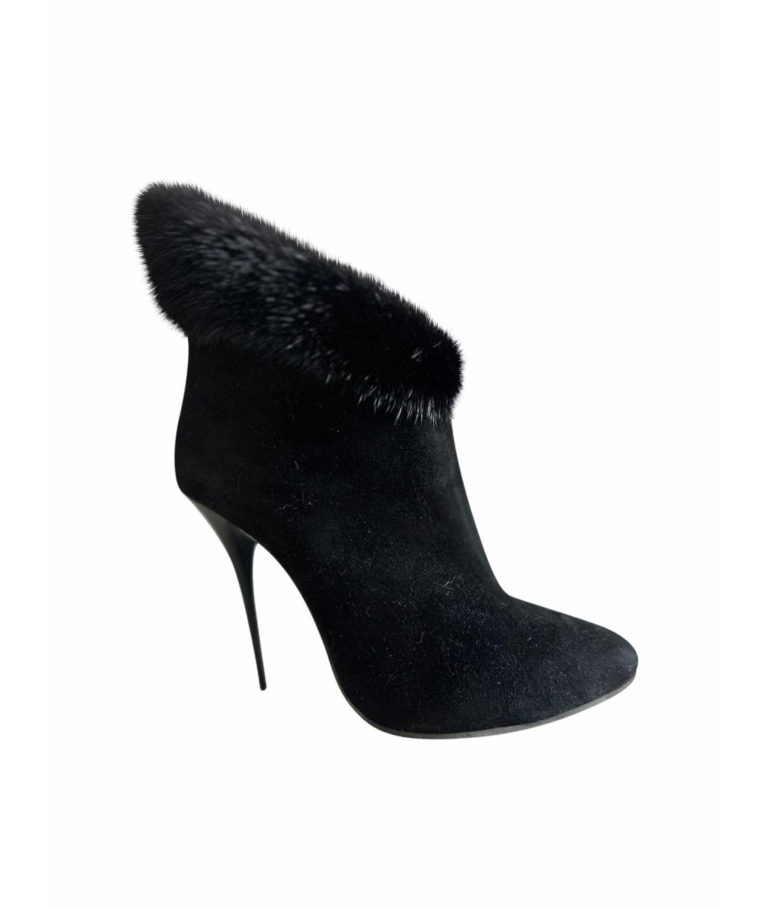 GIUSEPPE ZANOTTI DESIGN Черные замшевые ботильоны, фото 1