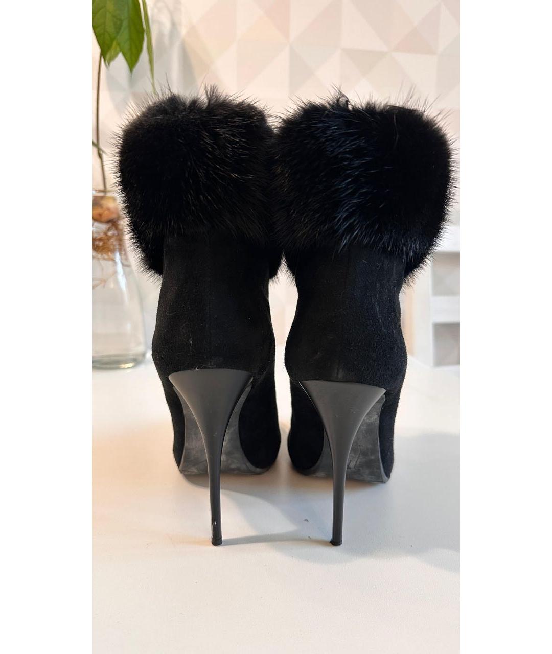 GIUSEPPE ZANOTTI DESIGN Черные замшевые ботильоны, фото 2