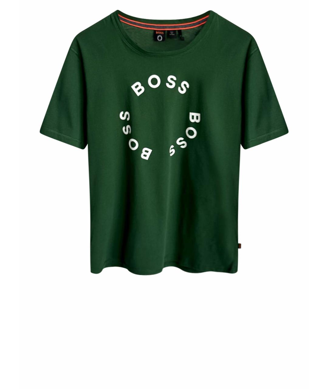 HUGO BOSS Зеленая хлопковая футболка, фото 1