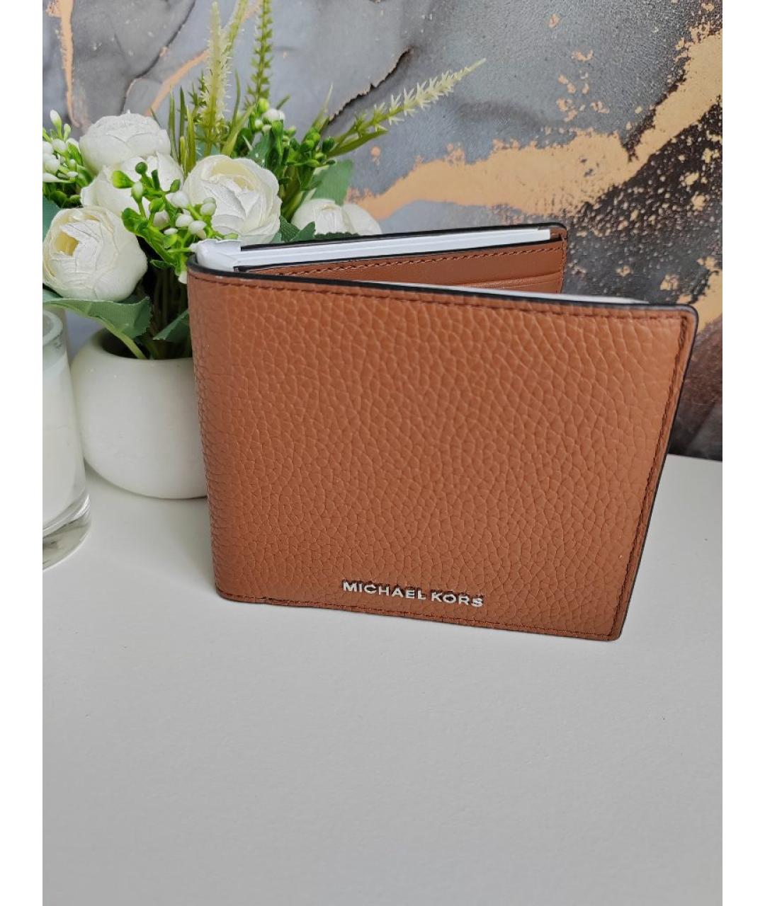 MICHAEL KORS Коричневый кожаный кошелек, фото 3