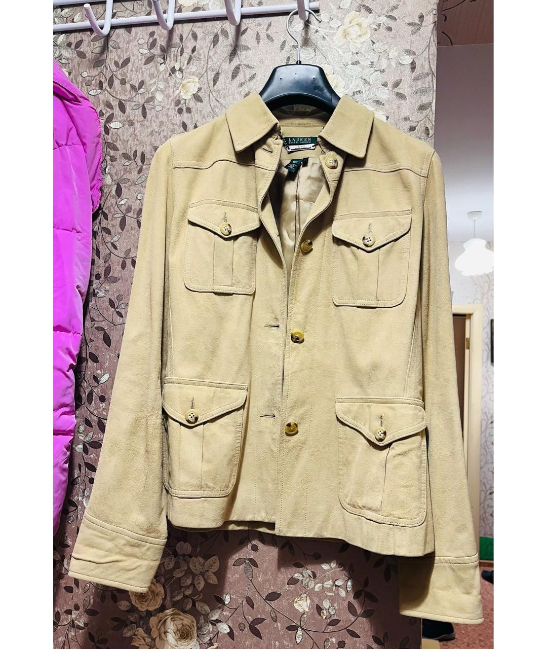 RALPH LAUREN Горчичная замшевая куртка, фото 3