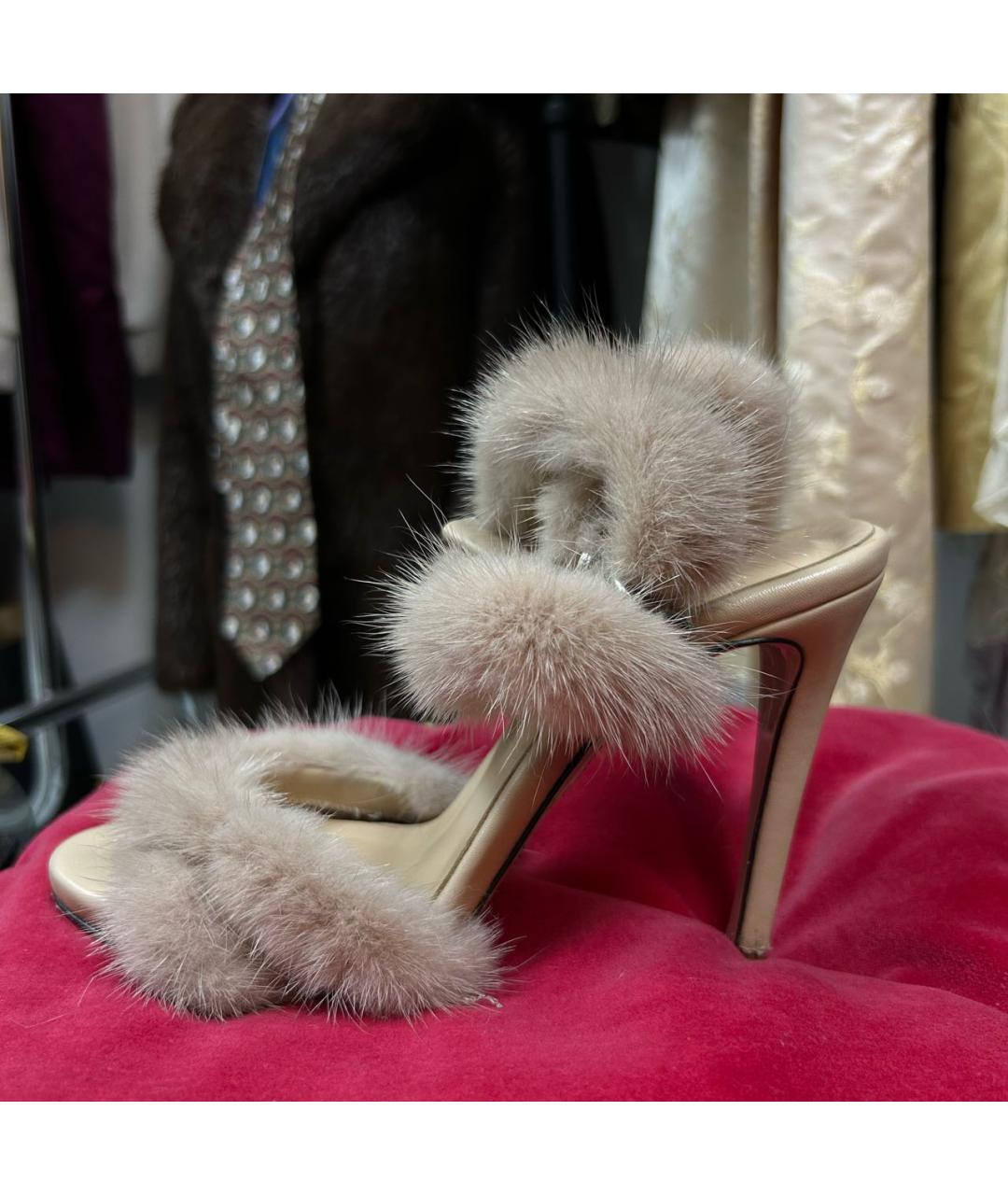 VALENTINO Бежевые босоножки, фото 7