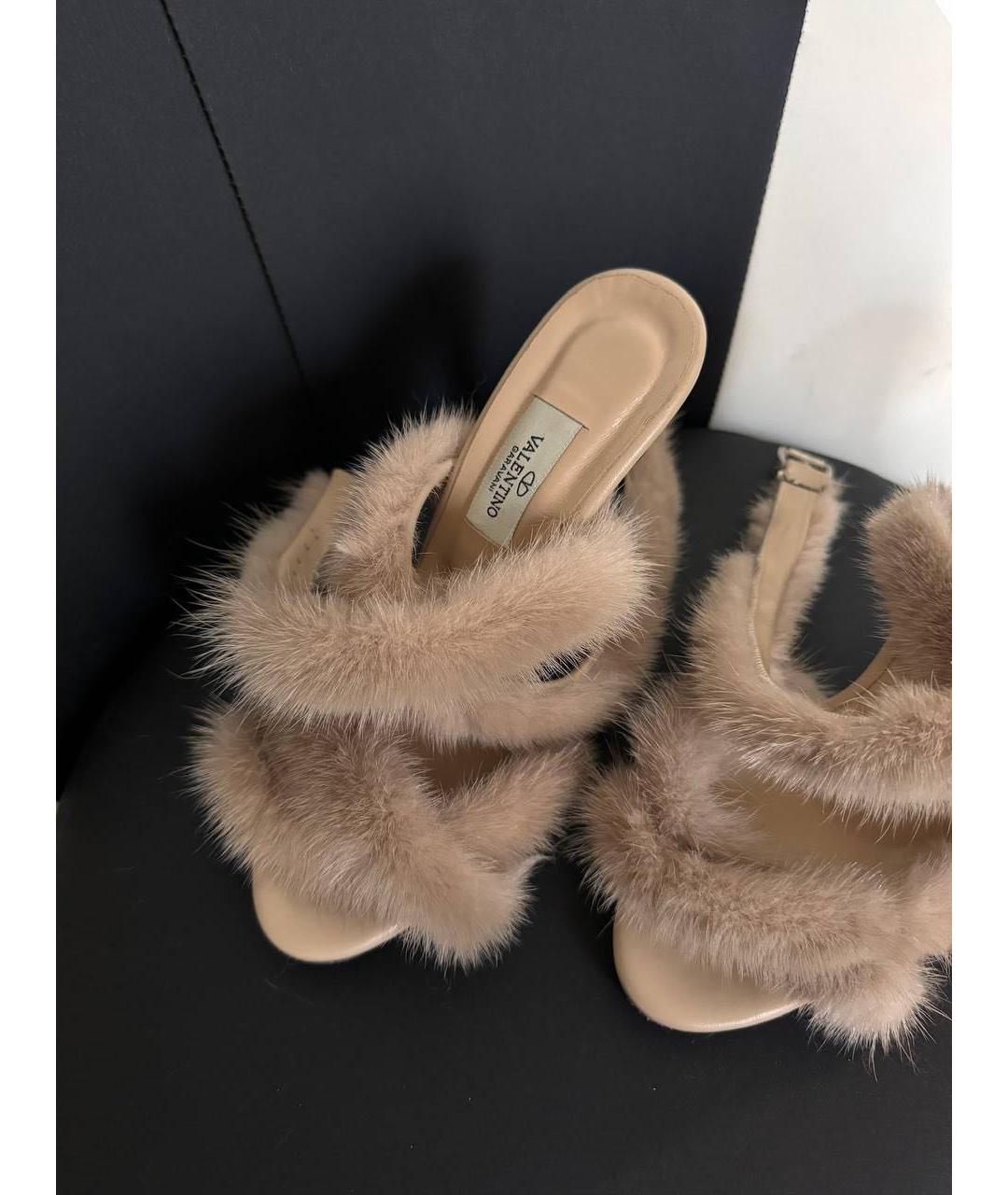 VALENTINO Бежевые босоножки, фото 4