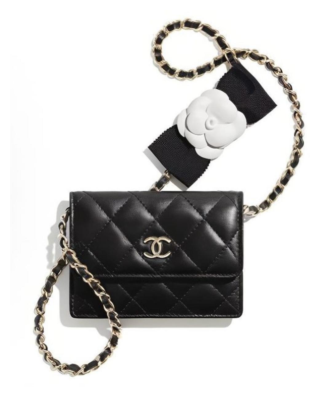 CHANEL Черная кожаная сумка через плечо, фото 4
