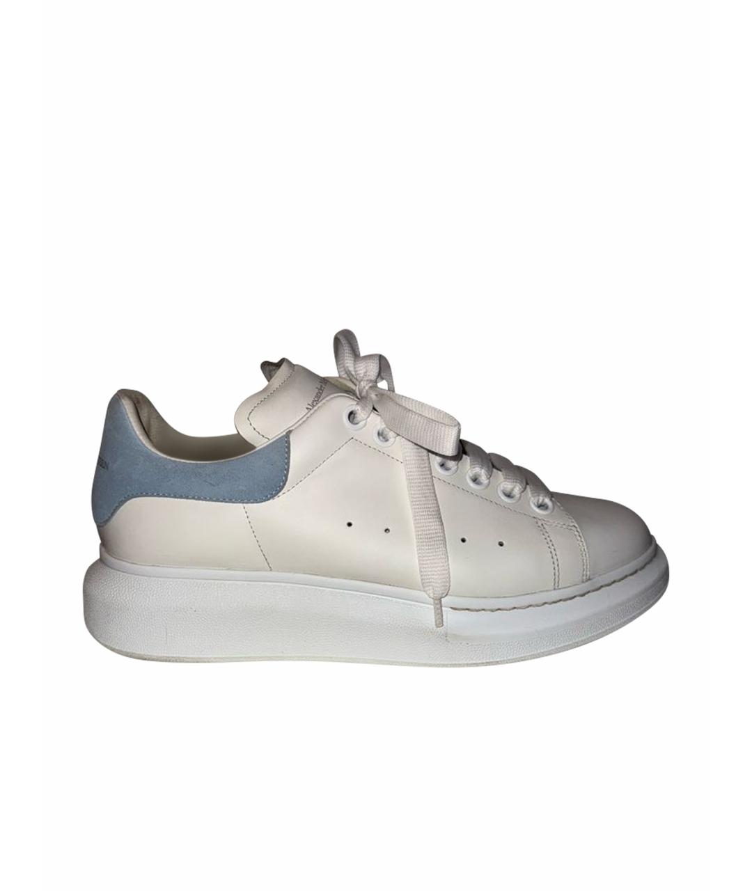 ALEXANDER MCQUEEN Белые кожаные кроссовки, фото 1
