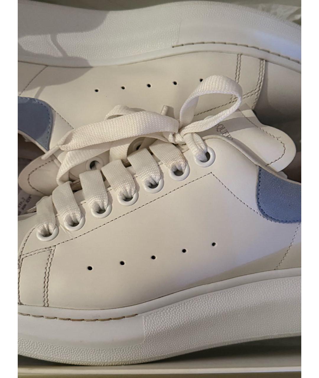 ALEXANDER MCQUEEN Белые кожаные кроссовки, фото 5
