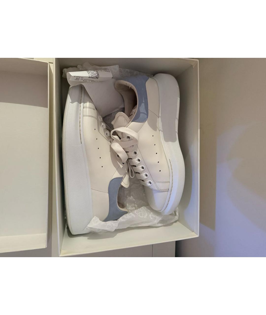 ALEXANDER MCQUEEN Белые кожаные кроссовки, фото 7