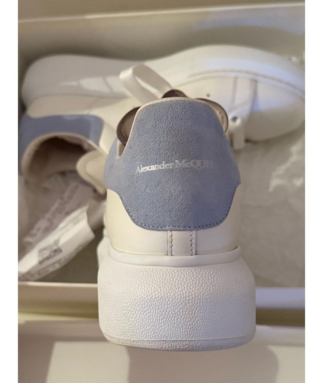 ALEXANDER MCQUEEN Белые кожаные кроссовки, фото 4