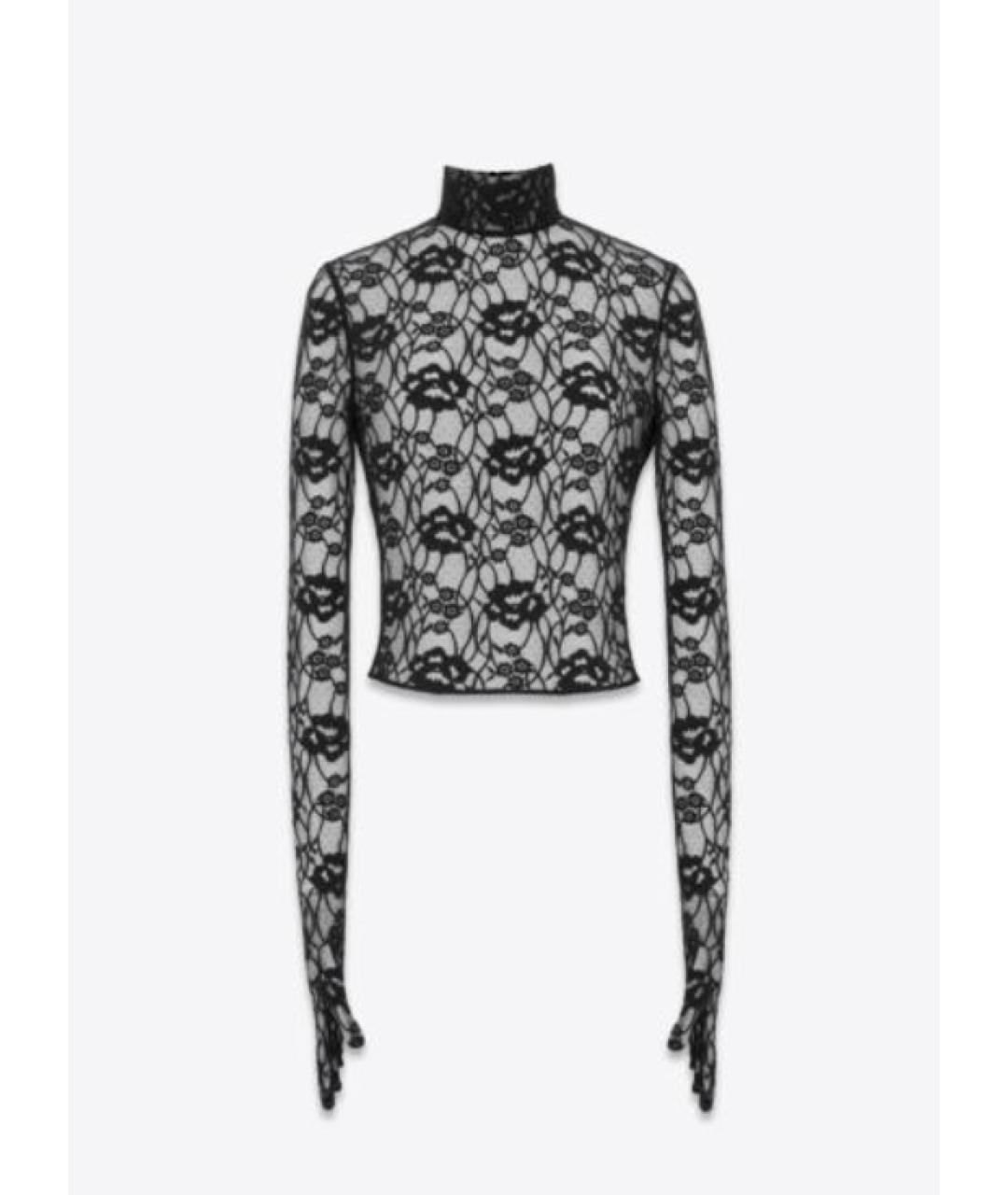 SAINT LAURENT Черная полиамидовая водолазка, фото 1