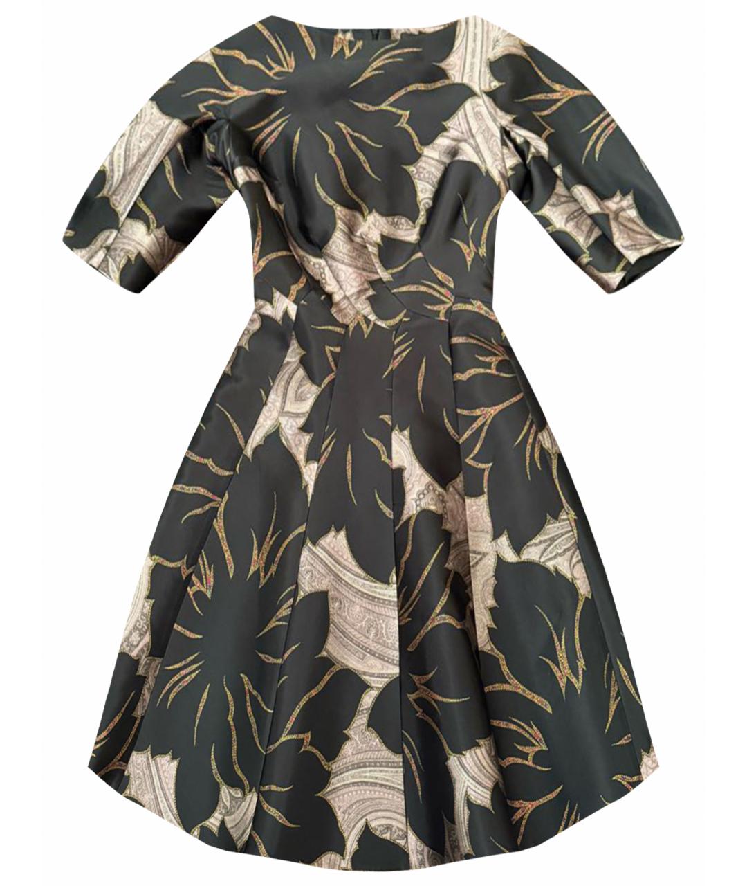 ETRO Черное вискозное коктейльное платье, фото 1