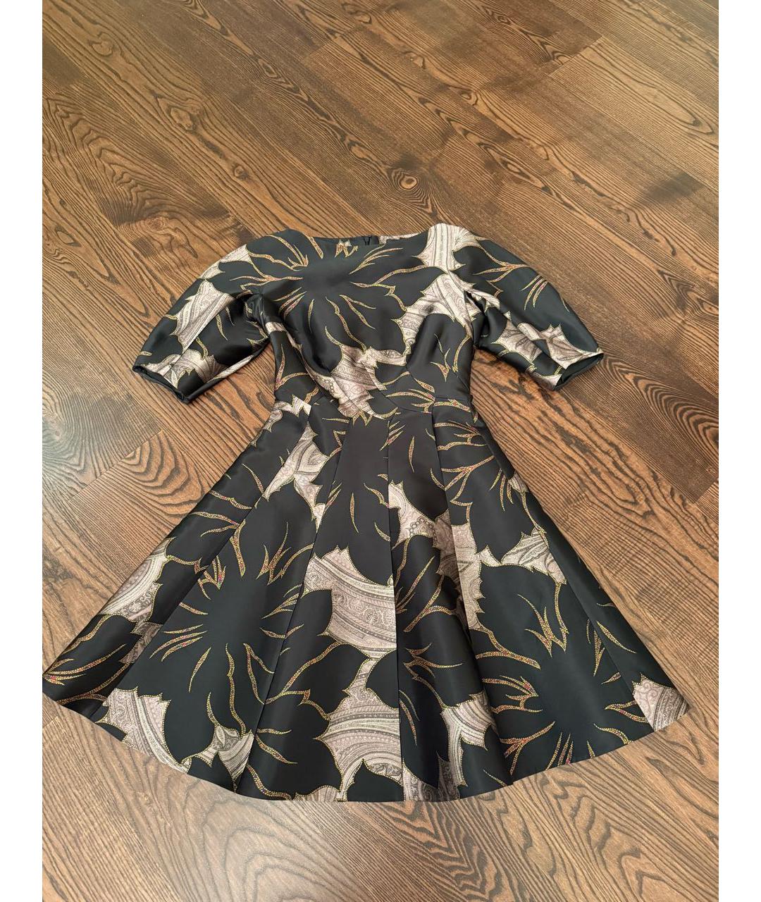ETRO Черное вискозное коктейльное платье, фото 8