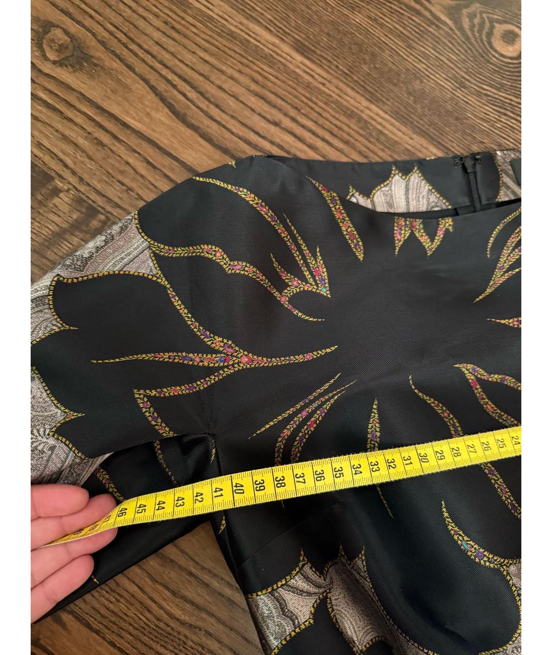 ETRO Черное вискозное коктейльное платье, фото 5