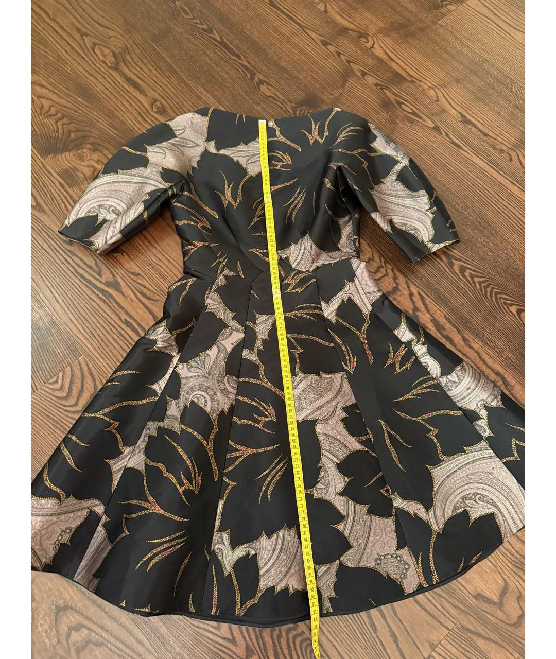 ETRO Черное вискозное коктейльное платье, фото 7